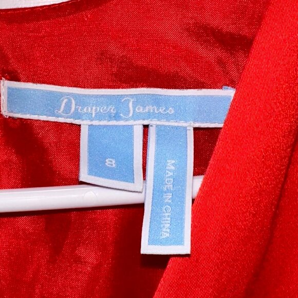 Draper James Vibrant Red Sleeveless Dress V-Neck 8 (Party, Occasion, Sleeveless) - Picture 10 of 10